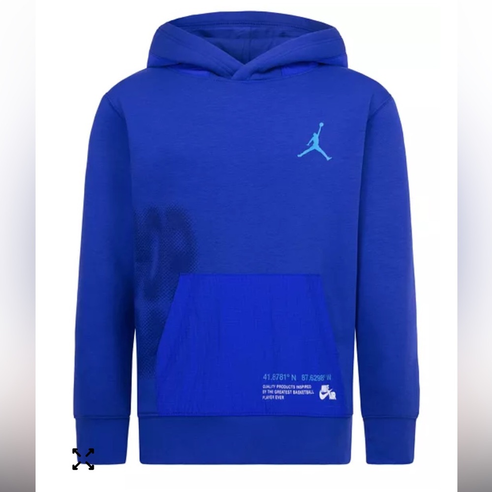 Jordan youth Vibrant Blue hooded Sweatshirt excellent condition